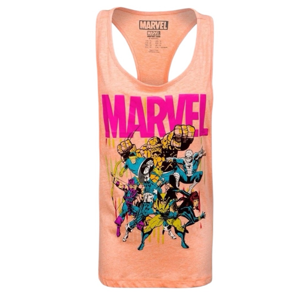 2 for $30 ⭐️ Marvel Comics Tank Muscle Top Ladies M retro super hero sleeveless